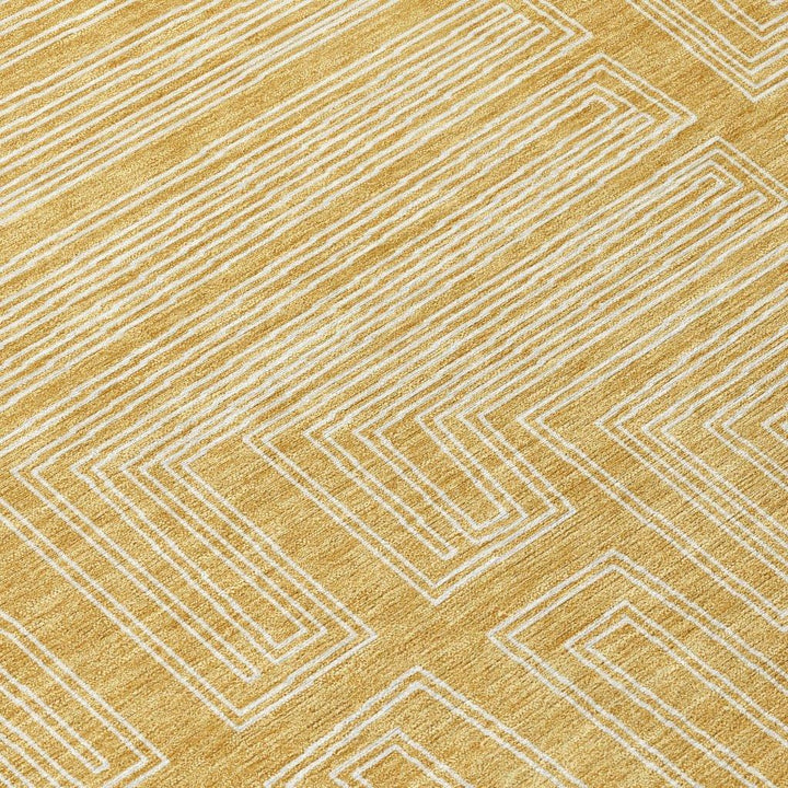 Clayra Gold Washable Indoor-Outdoor Rug-Outdoor Rugs-LOOMLAN Rugs-LOOMLAN
