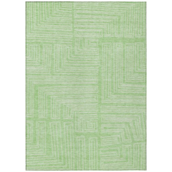 Clayra Mint Washable Indoor-Outdoor Rug-Outdoor Rugs-LOOMLAN Rugs-2'6" x 3'10"-LOOMLAN