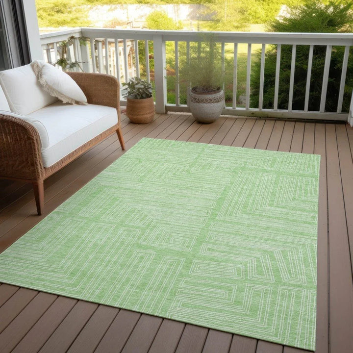 Clayra Mint Washable Indoor-Outdoor Rug-Outdoor Rugs-LOOMLAN Rugs-LOOMLAN