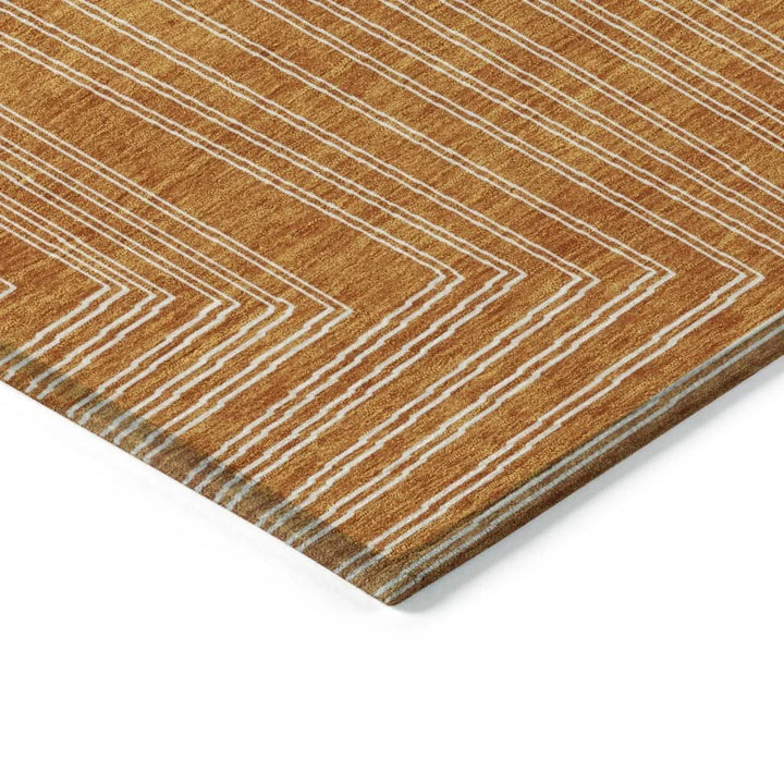 Clayra Orange Washable Indoor-Outdoor Rug-Outdoor Rugs-LOOMLAN Rugs-LOOMLAN