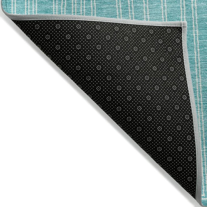 Clayra Teal Washable Indoor-Outdoor Rug-Outdoor Rugs-LOOMLAN Rugs-LOOMLAN