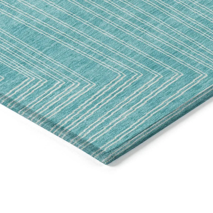 Clayra Teal Washable Indoor-Outdoor Rug-Outdoor Rugs-LOOMLAN Rugs-LOOMLAN