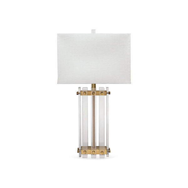 Clear Acrylic Gold Accents Grammercy Table Lamp Table Lamps LOOMLAN By Jamie Young