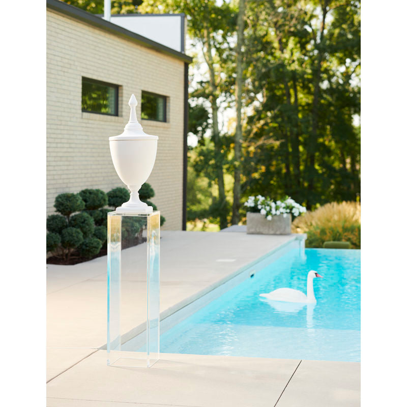 Clear Acrylic Made Pedestal-Side Tables-Chelsea House-LOOMLAN