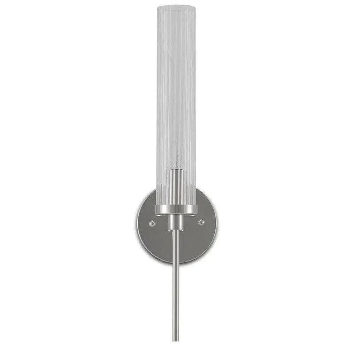 Clear Bellings Nickel Wall Sconce - LOOMLAN - Currey & Co - Wall Sconces