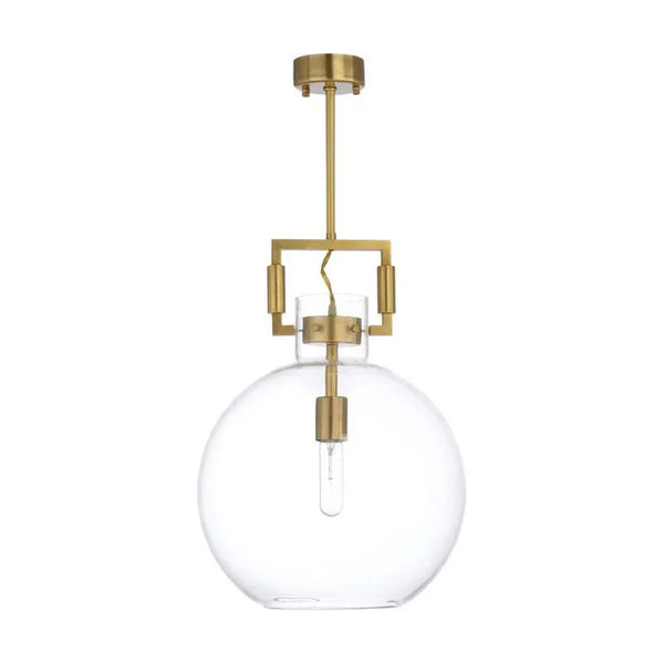 Clear Glass Globe Ball Design Pendant - LOOMLAN - Chelsea House - Pendants