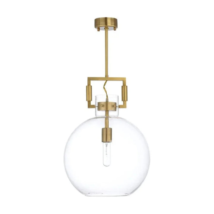Clear Glass Globe Ball Design Pendant - LOOMLAN - Chelsea House - Pendants