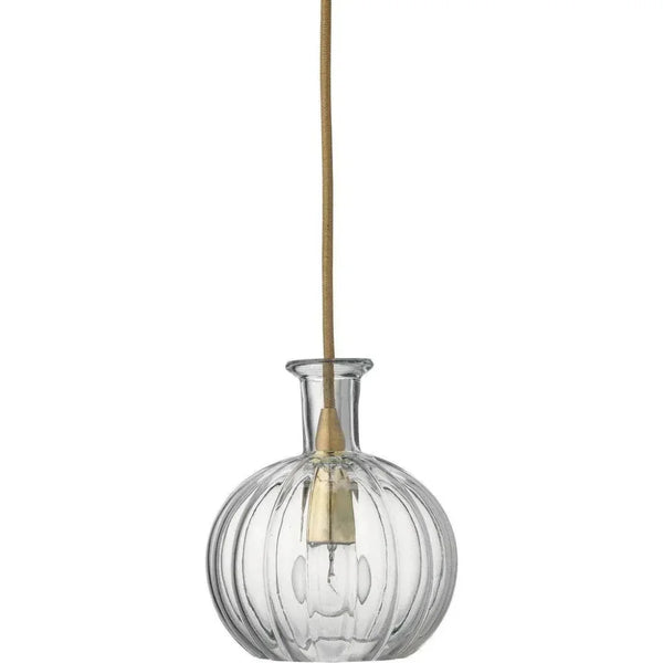 Clear Textured Glass Sophia Carafe Pendant - LOOMLAN - Jamie Young - Pendants