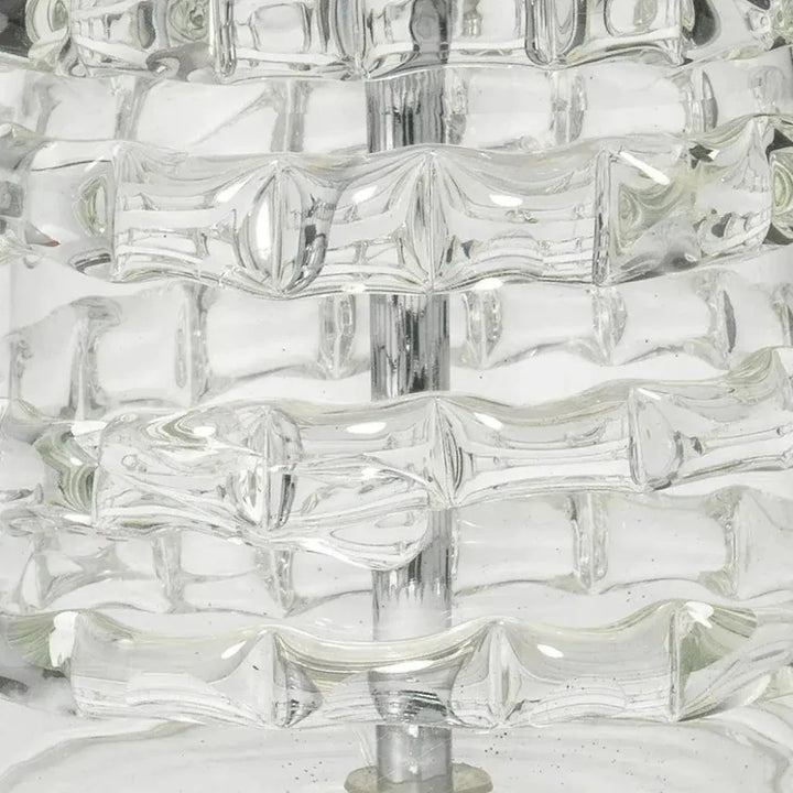 Clear Textured Glass Tall Ribbon Table Lamp - LOOMLAN - Jamie Young - Table Lamps