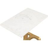 Clement Marble Side Table White & Gold