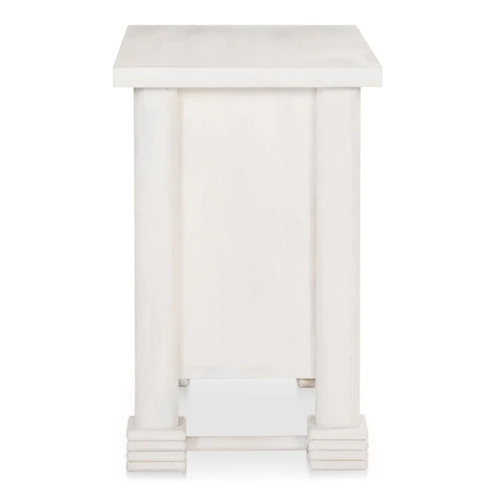 Clement Whitewashed Mango Wood Design Nightstand - LOOMLAN - Moe's Home - Nightstands