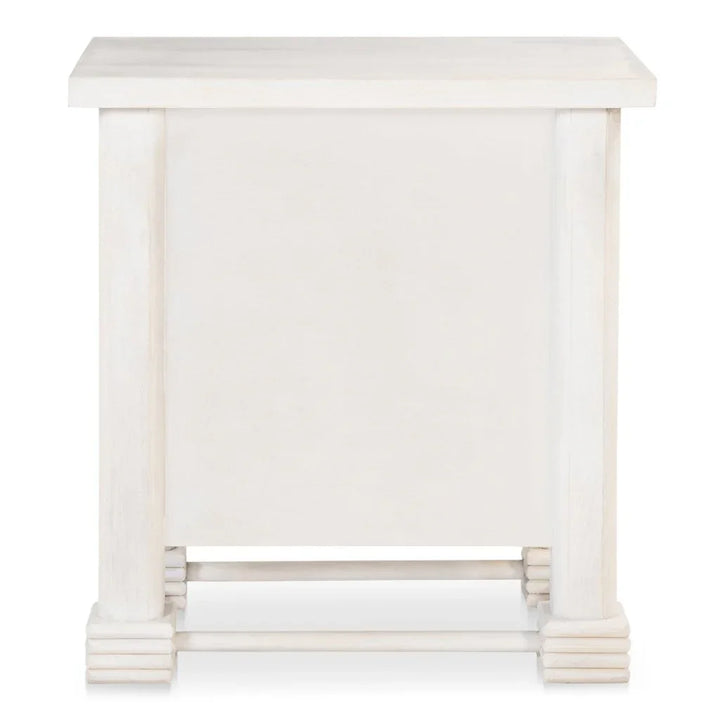 Clement Whitewashed Mango Wood Design Nightstand - LOOMLAN - Moe's Home - Nightstands