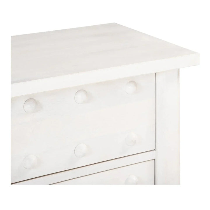 Clement Whitewashed Mango Wood Design Nightstand - LOOMLAN - Moe's Home - Nightstands