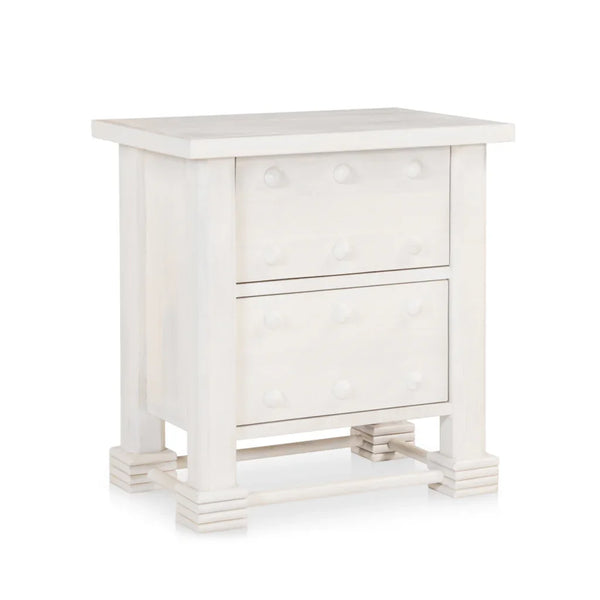 Clement Whitewashed Mango Wood Design Nightstand - LOOMLAN - Moe's Home - Nightstands