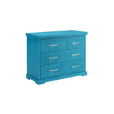 Clifton Raffia Textured Side Chest-Chests-Chelsea House-Blue-LOOMLAN