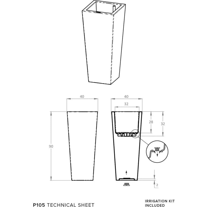 Clima Eco-Friendly Outdoor Tapered Planter-Planters-Le Present-LOOMLAN