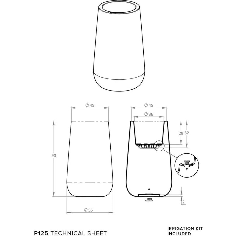 Clima Self-Watering System Outdoor Belly Planter-Planters-Le Present-LOOMLAN