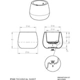 Clima Self-Watering System Outdoor Belly Planter-Planters-Le Present-LOOMLAN