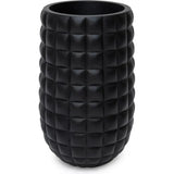 Cloud Waffled Texture Fiberglass Planter-Planters-Le Present-Black-Large-LOOMLAN