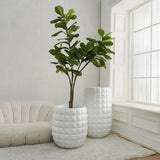 Cloud Waffled Texture Fiberglass Planter-Planters-Le Present-LOOMLAN