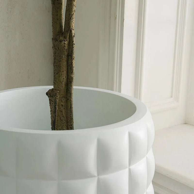 Cloud Waffled Texture Fiberglass Planter-Planters-Le Present-LOOMLAN