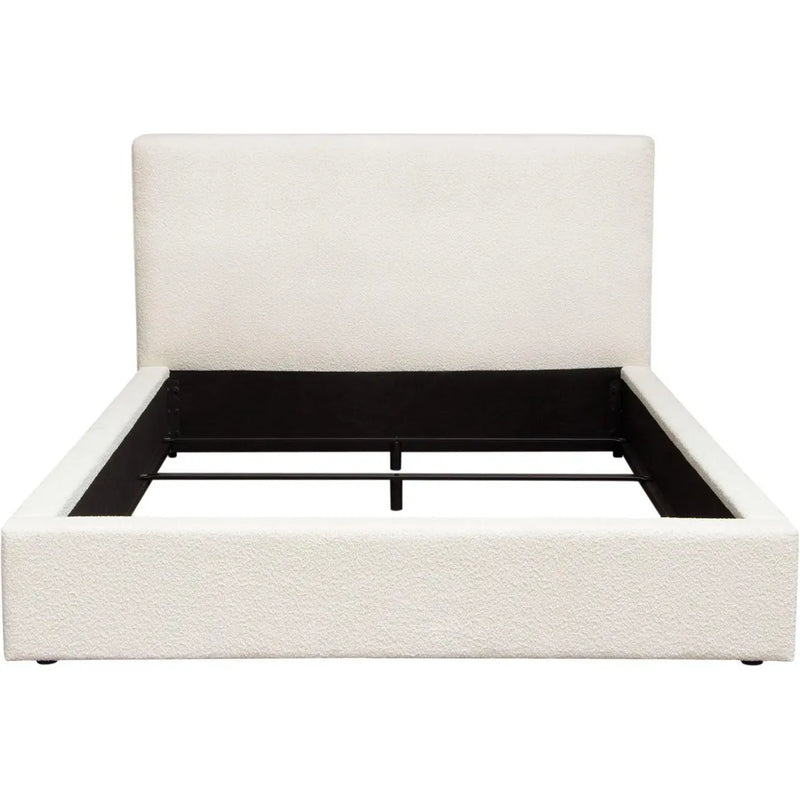 Cloud White Low Profile Bed Frame-Beds-Diamond Sofa-LOOMLAN