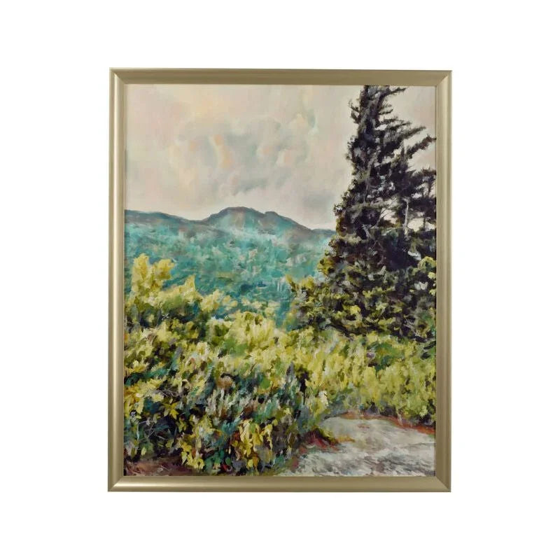 39x48 Cloudy Ridge Landscape Framed Wall Art | LOOMLAN
