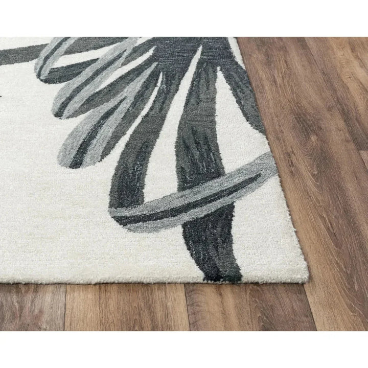 Club Floral Ivory Area Rugs For Living Room - LOOMLAN - LOOMLAN - Area Rugs