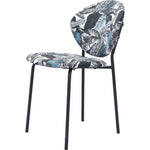 Clyde Dining Chair 2PC Leaf Print & Black