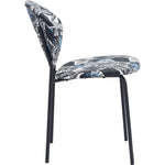 Clyde Dining Chair 2PC Leaf Print & Black