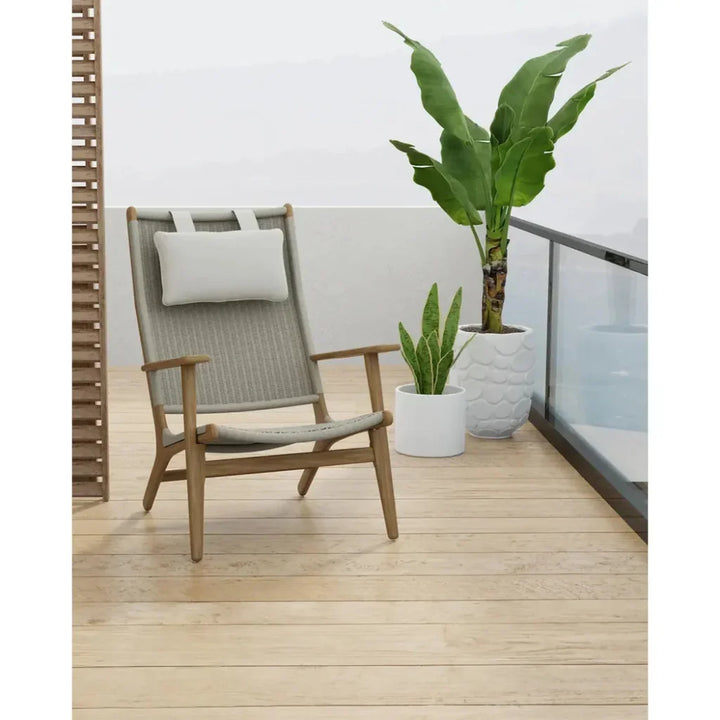 Coastal Cushionless Highback Outdoor Chair-Outdoor Accent Chairs-Sunset West-LOOMLAN