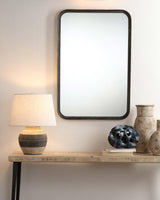 Coastal Style Beige & Dark Grey Ceramic Bernard Table Lamp Table Lamps LOOMLAN By Jamie Young
