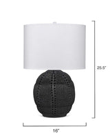 Coastal Style Black Porcelain Lunar Table Lamp Table Lamps LOOMLAN By Jamie Young