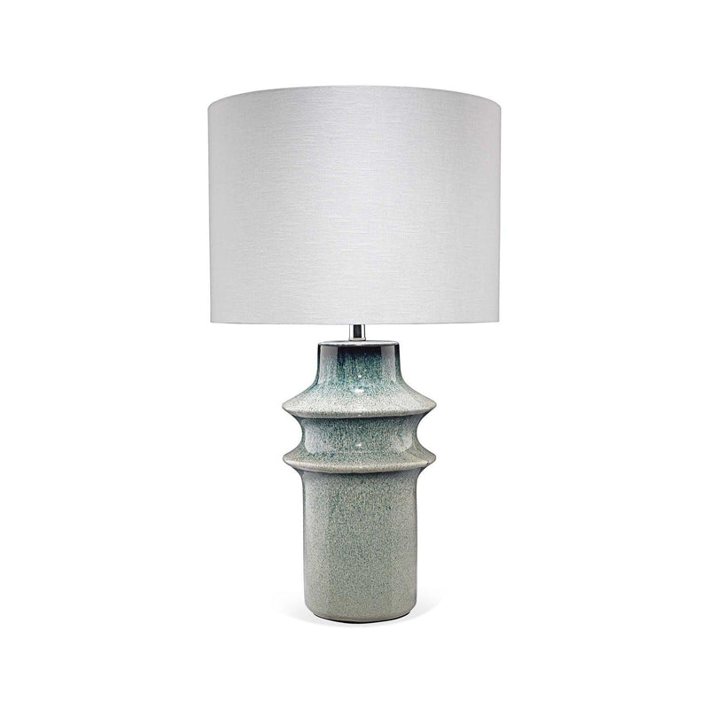 Coastal Style Blue Ceramic Cymbals Table Lamp Table Lamps LOOMLAN By Jamie Young