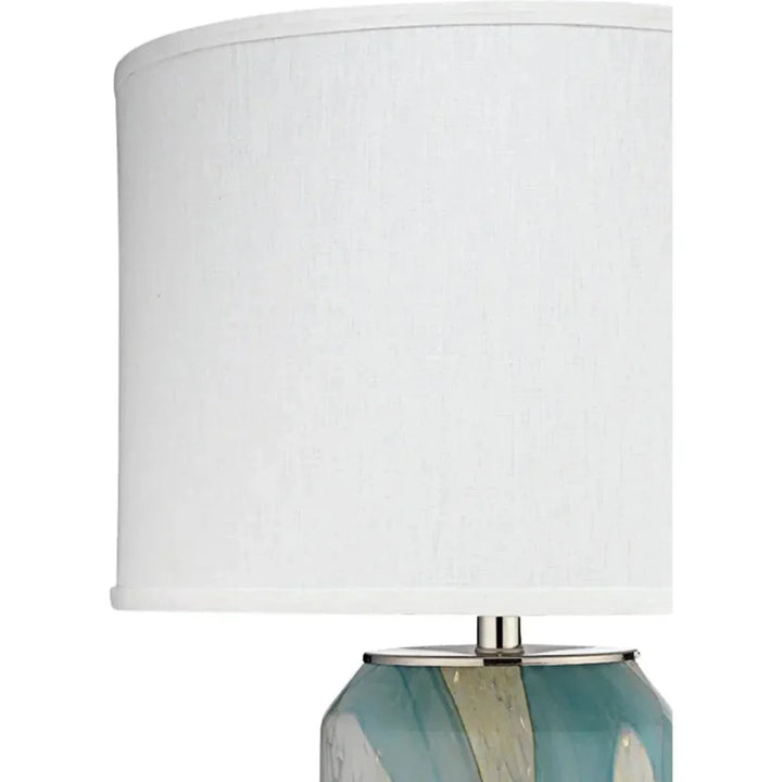 Coastal Style Blue Glass Acrylic Helen Table Lamp - LOOMLAN - Jamie Young - Table Lamps