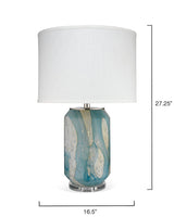 Coastal Style Blue Glass Acrylic Helen Table Lamp Table Lamps LOOMLAN By Jamie Young