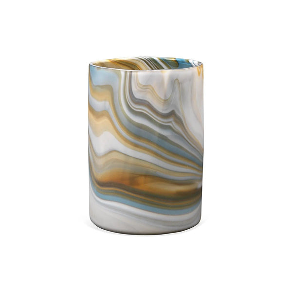 Coastal Style Blue Glass Terrene Vase - Medium Vases & Jars LOOMLAN By Jamie Young