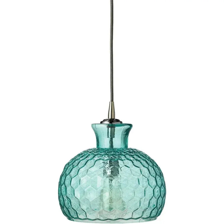 Coastal Style Blue Textured Glass Clark Pendant - LOOMLAN - Jamie Young - Pendants