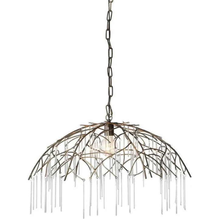 Coastal Style Brass Glass & Glass Vine Pendant - LOOMLAN - Jamie Young - Pendants