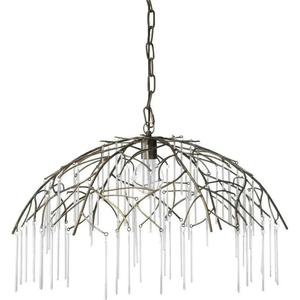 Coastal Style Brass Glass & Glass Vine Pendant - LOOMLAN - Jamie Young - Pendants