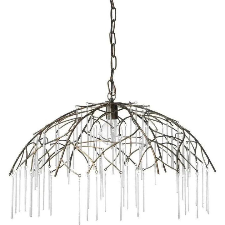 Coastal Style Brass Glass & Glass Vine Pendant - LOOMLAN - Jamie Young - Pendants