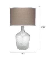 Coastal Style Clear Glass Plum Jar Table Lamp Table Lamps LOOMLAN By Jamie Young