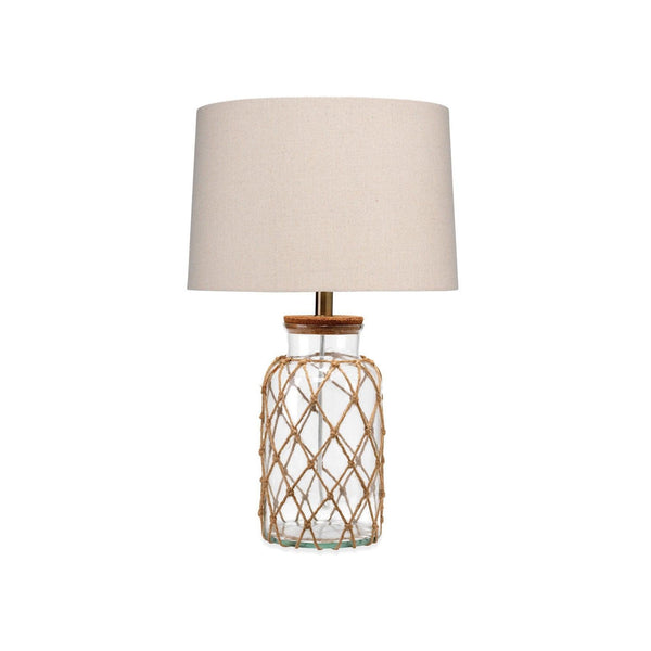 Coastal Style Clear Glass Rope Hugo Table Lamp Table Lamps LOOMLAN By Jamie Young