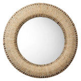 Coastal Style Corn Leaf Rope Round Hollis Wall Mirror Wall Mirrors LOOMLAN By Jamie Young