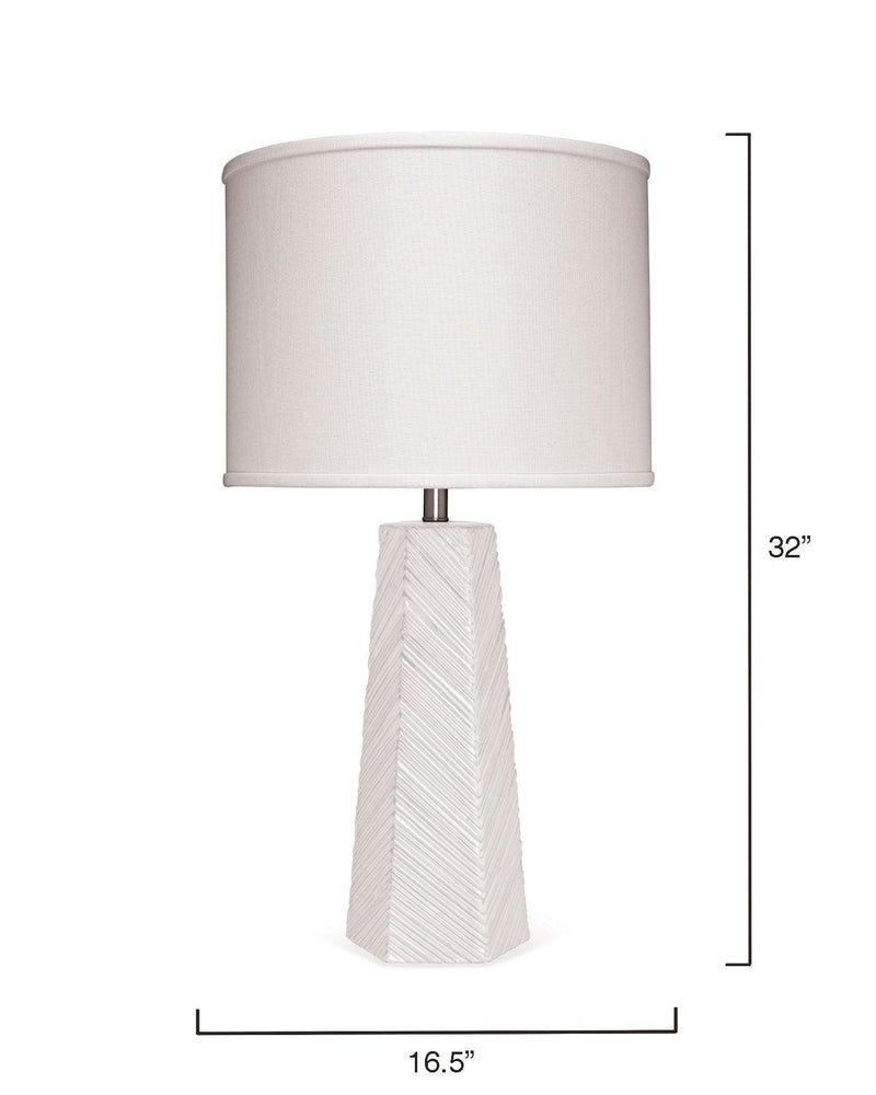 Coastal Style Cream Ceramic High Rise Table Lamp Table Lamps LOOMLAN By Jamie Young