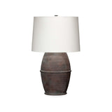 Coastal Style Dark Grey Ceramic Antiquity Table Lamp Table Lamps LOOMLAN By Jamie Young
