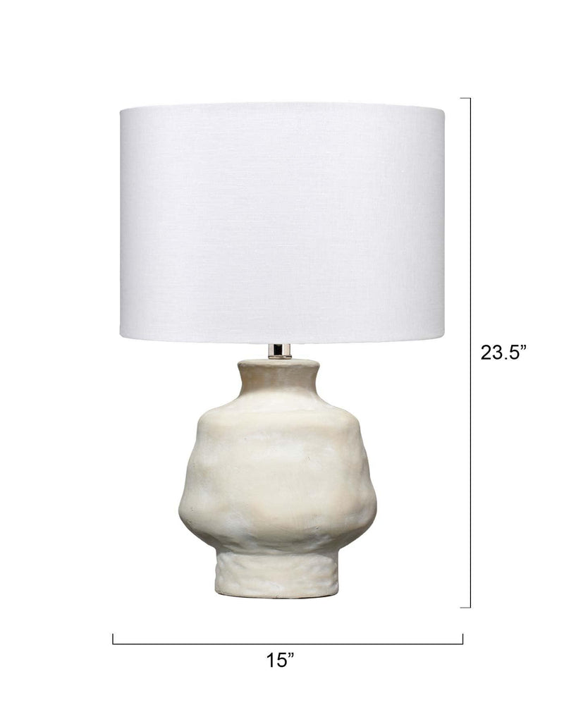Coastal Style Eggshell Ceramic Leith Table Lamp Table Lamps LOOMLAN By Jamie Young