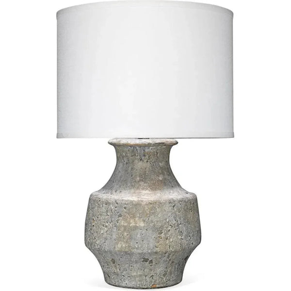 Coastal Style Grey Ceramic Masonry Table Lamp - LOOMLAN - Jamie Young - Table Lamps