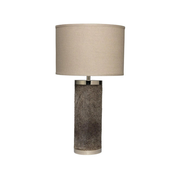 Coastal Style Grey Cowhide Column Table Lamp Table Lamps LOOMLAN By Jamie Young