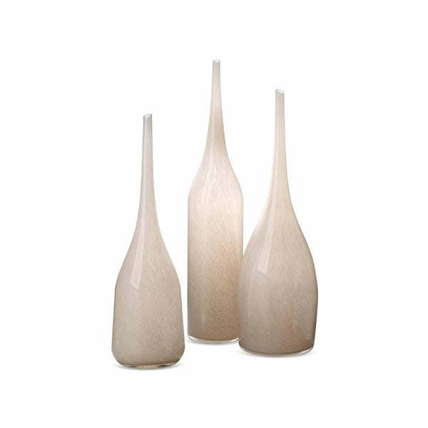Coastal Style Grey Glass Pixie Vases (Set of 3) Vases & Jars LOOMLAN By Jamie Young